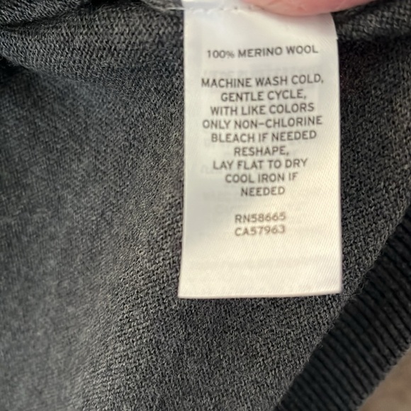 NWT Nordstrom Plus Women’s Gray 100% Washable Merino Wool Sweater Size 3XL - Picture 7 of 7